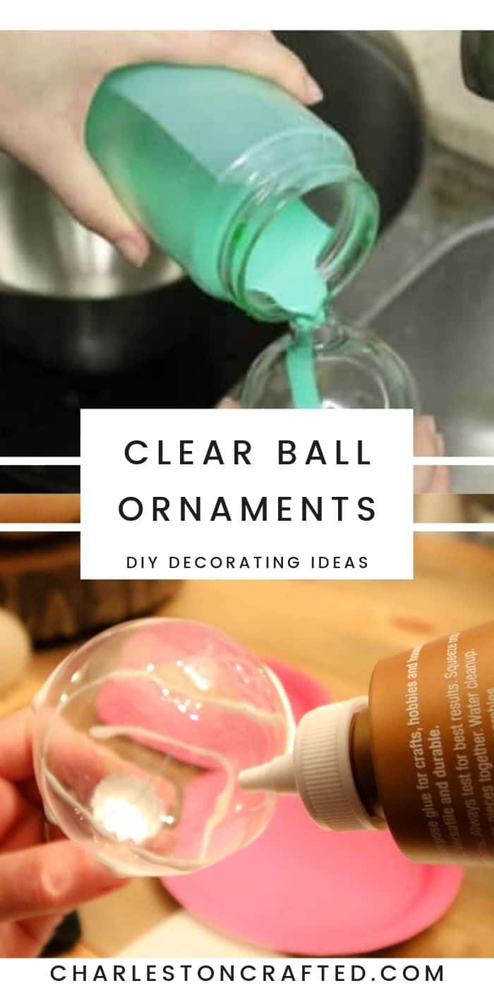 Clear Christmas ornament ball decorating ideas