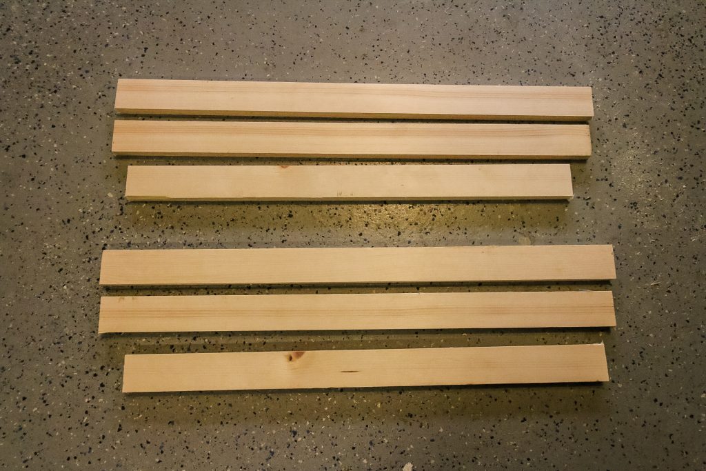 Wooden trough long sides