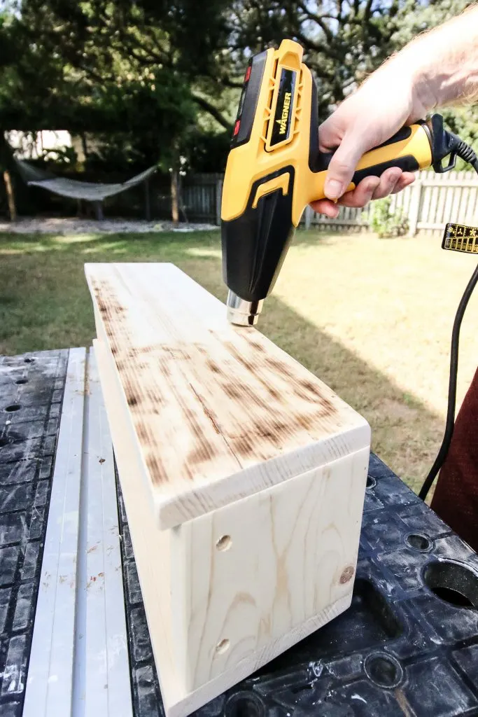 Weathered Wood Using a Wagner Heat Gun - Seeking Lavender Lane