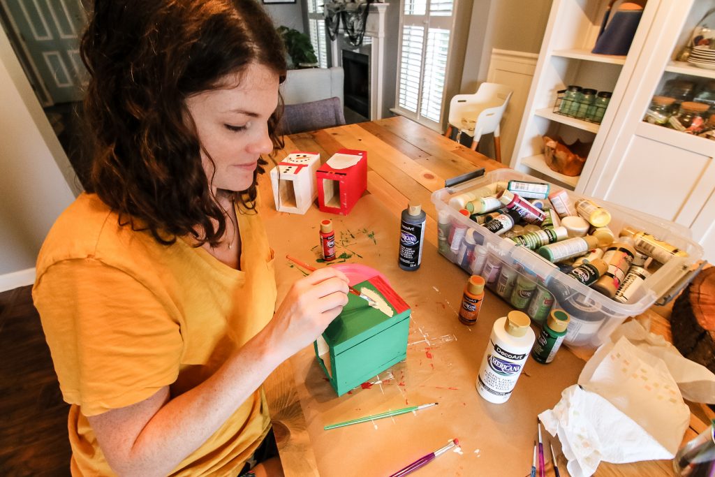 Painting a Silverware Caddy with Deco Art Paints