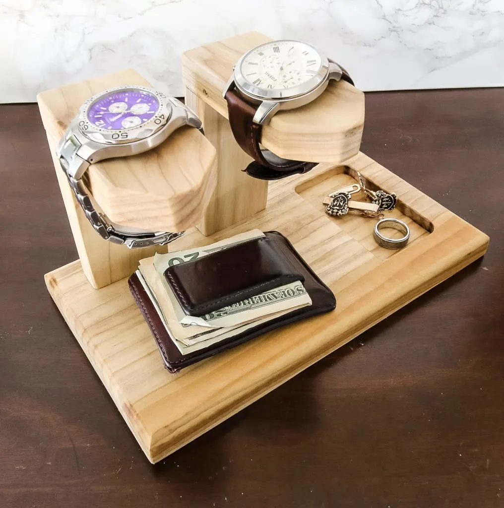 Watches and accessories on holder