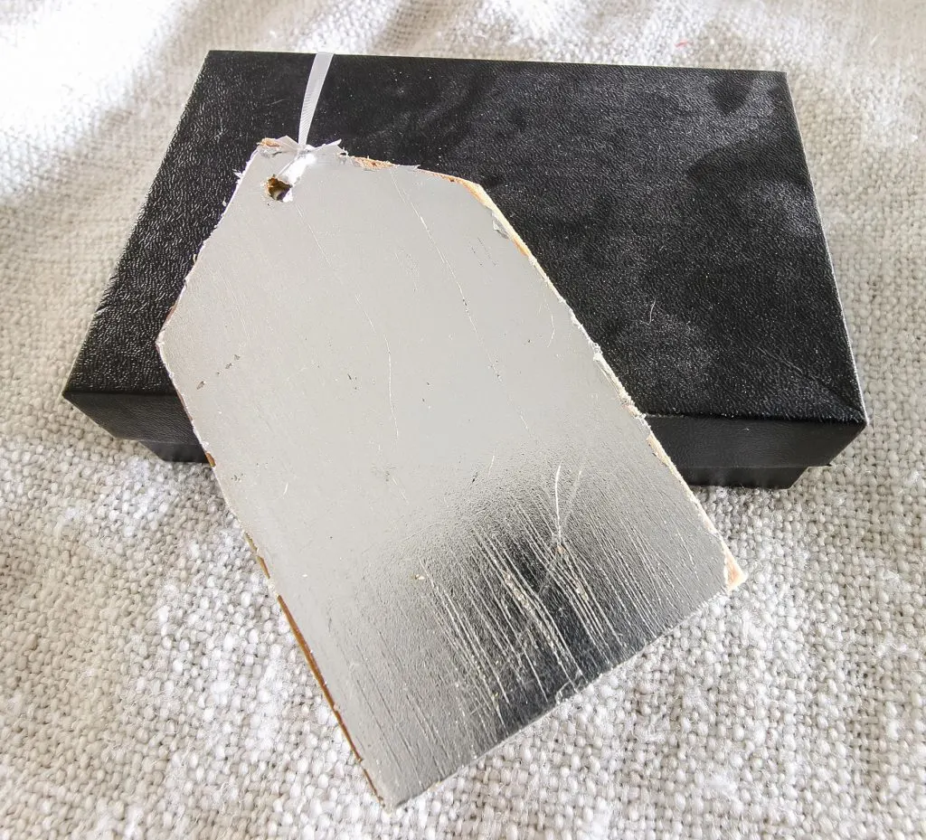 DIY silver foil gift tags