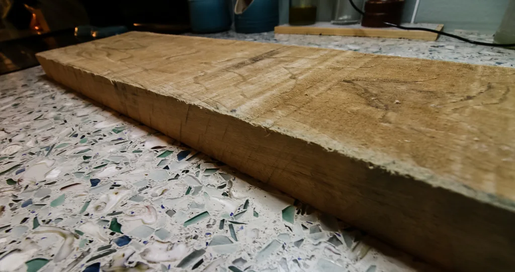 Starting slab of wood