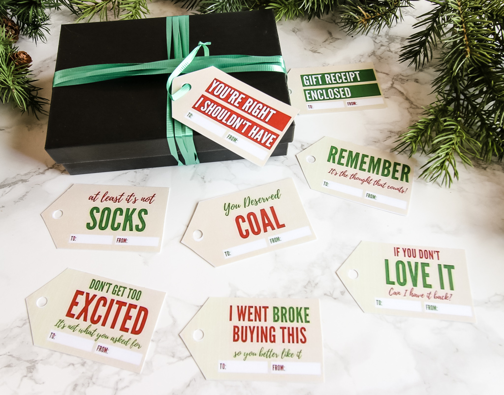 FREE Printable Funny Gift Tags