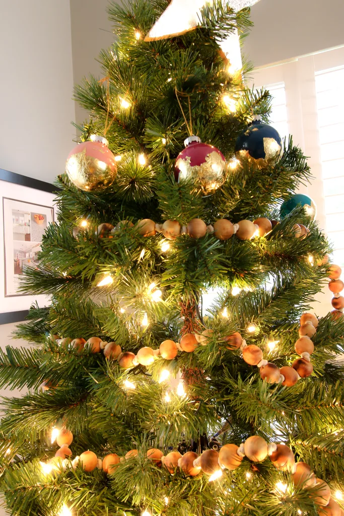 Wood Bead Garland Christmas Tree