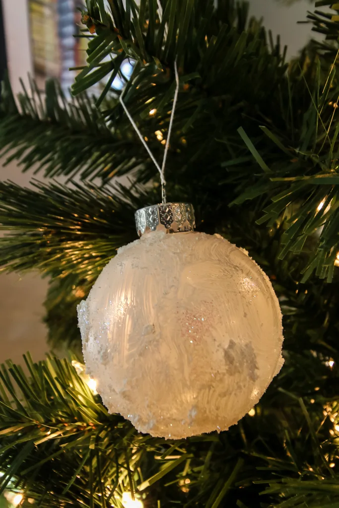 How to make snow ball Christmas ornaments