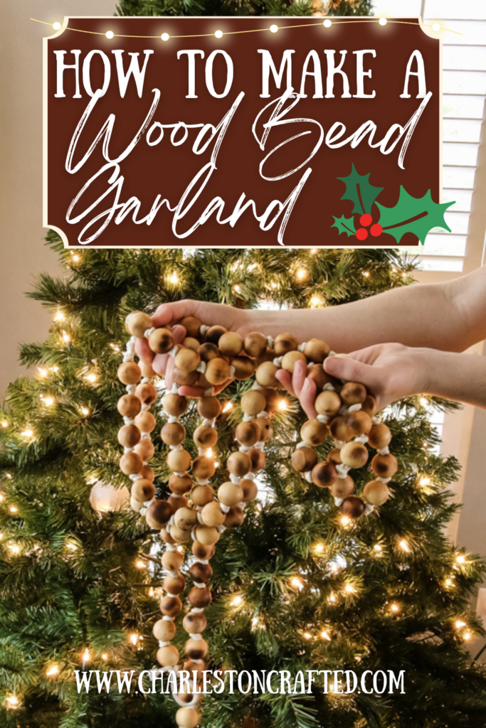 how to make a wood bead garland - Charleston Crafted