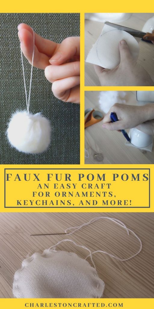 How to make a fur ball pom pom ornament