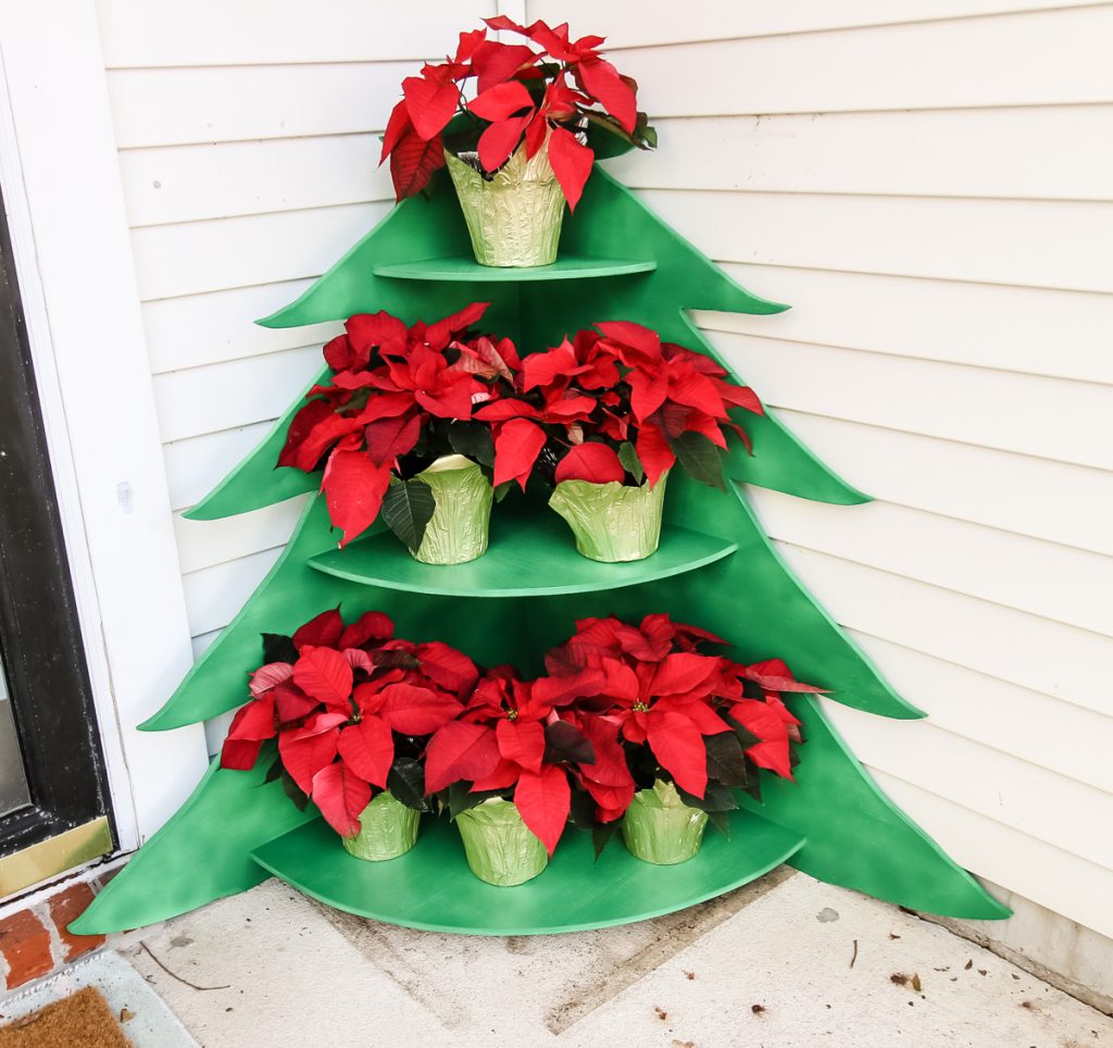 Christmas Tree Poinsettia Stand - Charleston Crafted