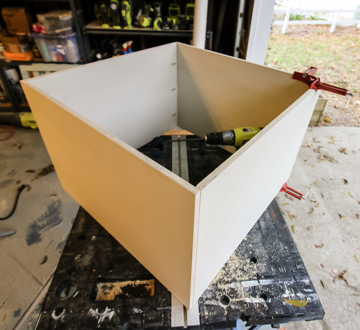 Box frame built