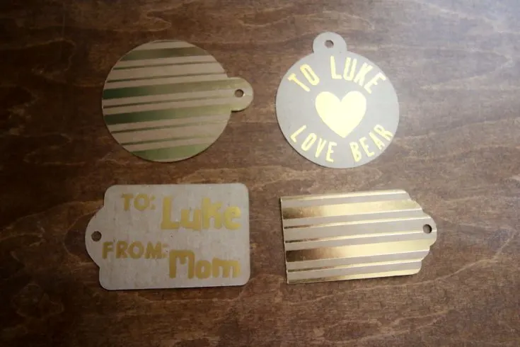 custom gift tags made with cricut