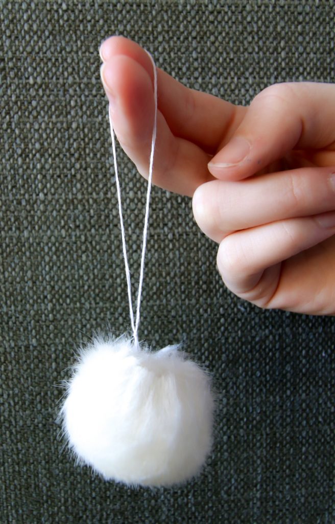 How to make a fur ball pom pom ornament