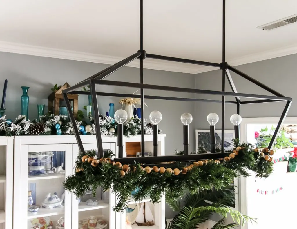 Garland over dining table