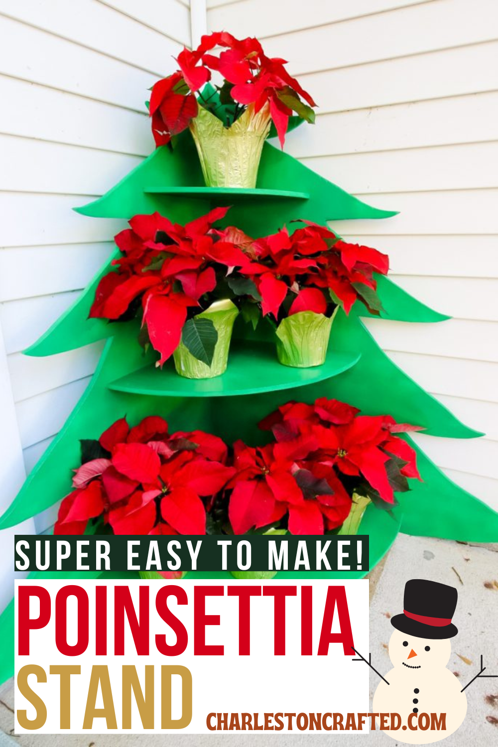 DIY poinsettia stand - Charleston Crafted