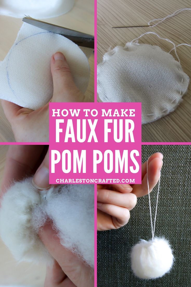 How to make a fur ball pom pom ornament
