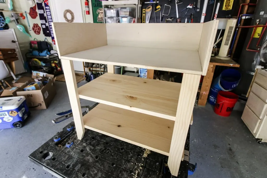 Nightstand base assembled