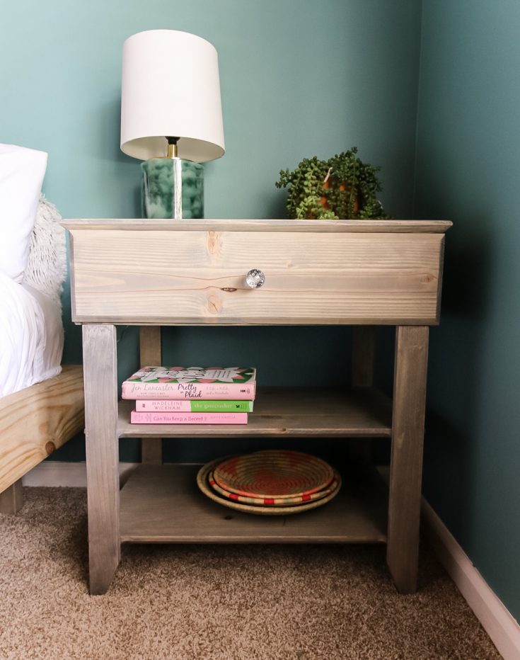 DIY Nightstand with Drawer and Shelves - Charleston Crafted