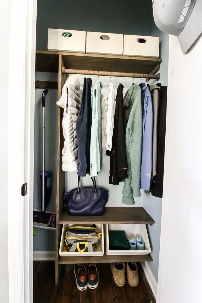 entryway closet makeover