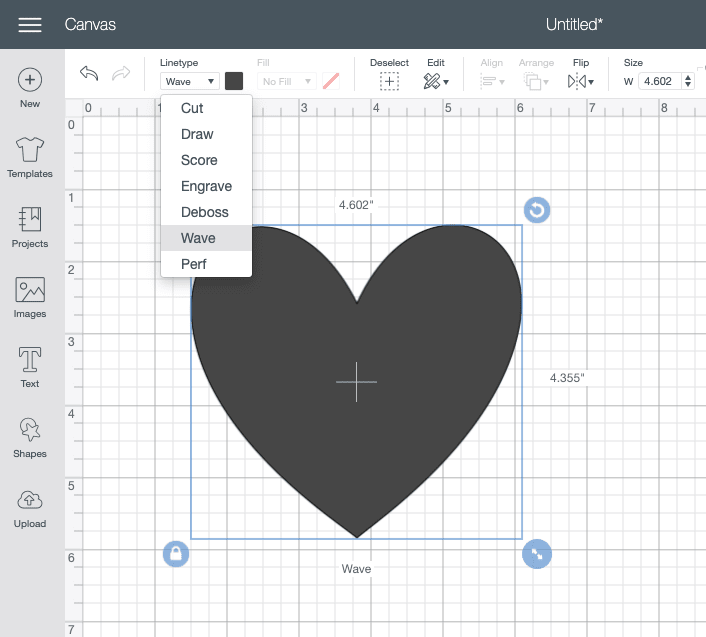 how to use the wavy blade in cricut design space