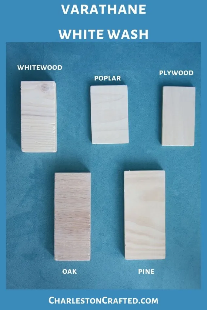 varathane white wash wood stain on white wood, poplar, pine, oak, plywood