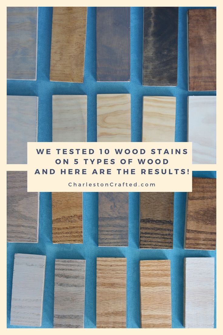 we tested 10 wood stains on 5 types of wood and here are the results