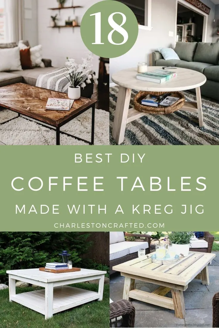 18 best diy coffee tables made with a kreg jig pocket hole jig