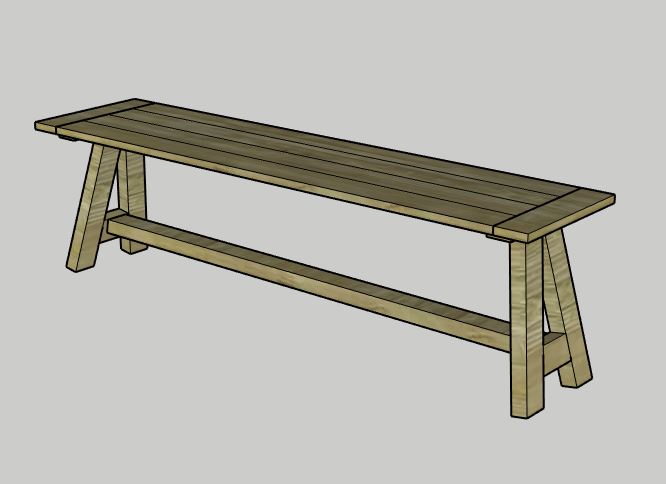 Computer Model of Angled Bench