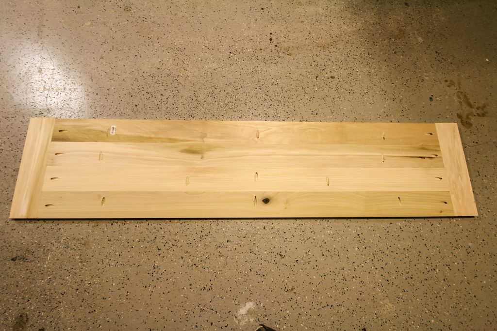 Breadboard ends attached