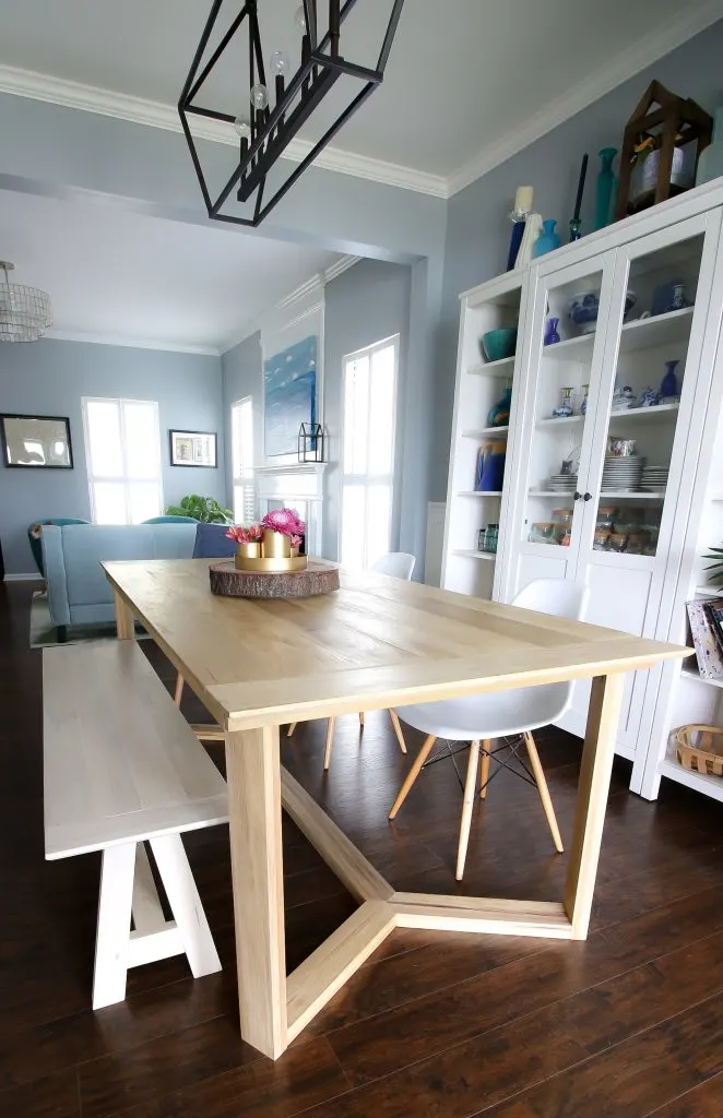 Diy Angled Base Dining Table, Dining Room Table Base Plans