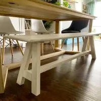 DIY Modern Angle Bench – Free PDF plans