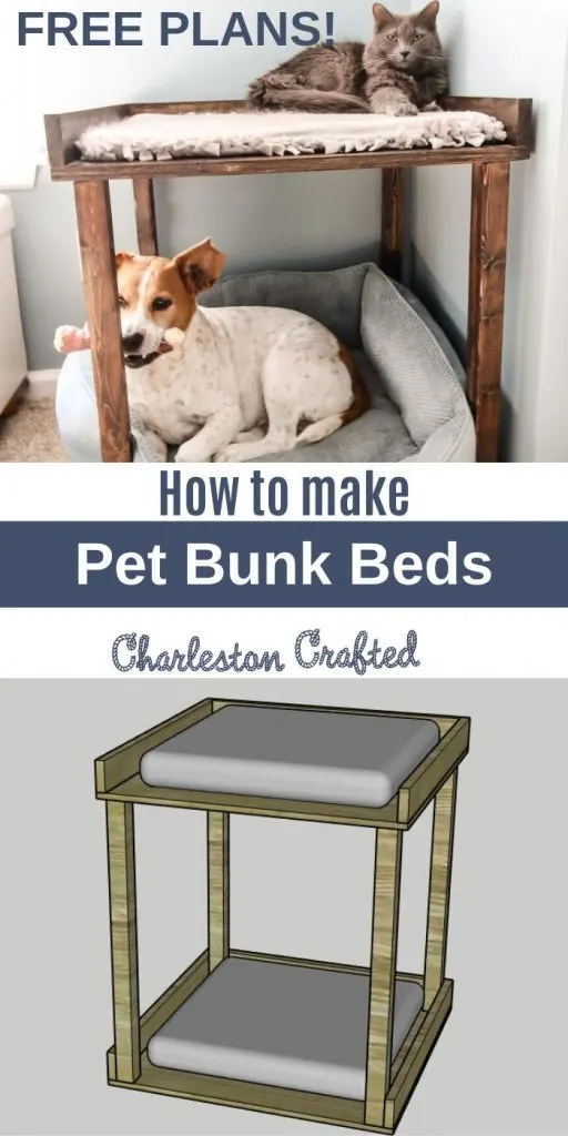 Diy Pet Bunk Bed Fre Pdf Woodworking, Dog Bunk Bed Plans With Stairs
