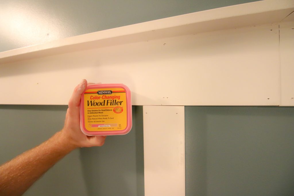 Wood filler in crack