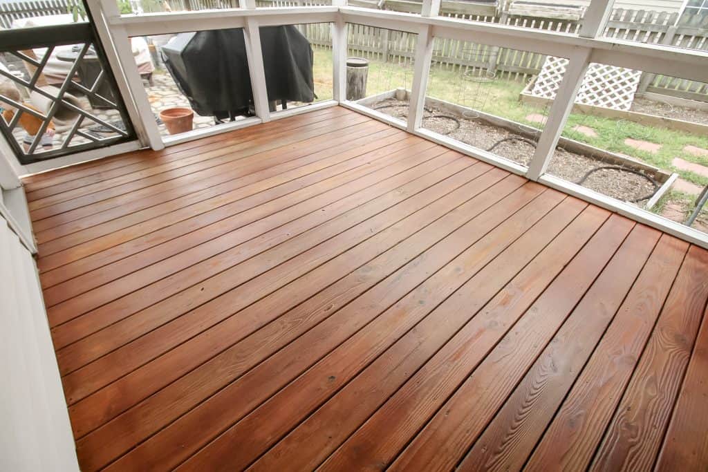 Final deck after spray