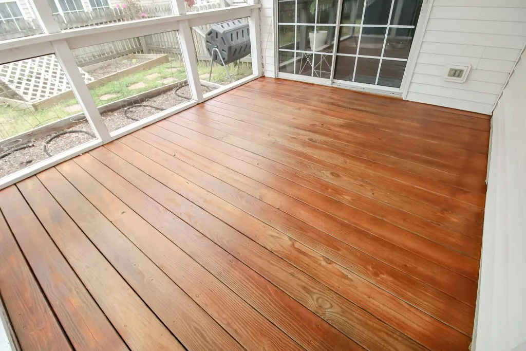 Final deck after spraying