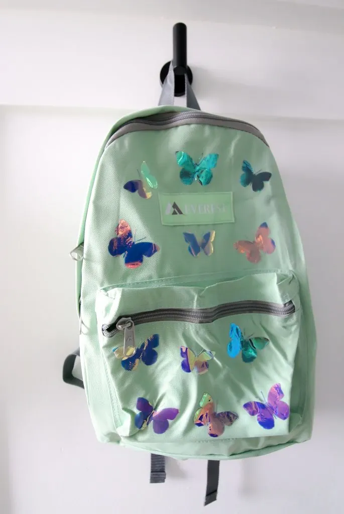 holographic butterfly backpack cricut