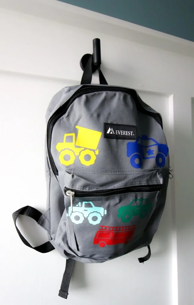 truck backpack cricut - dump truck, police car, fire truck, car