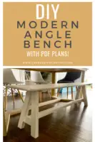 DIY Modern Angle Bench – Free PDF plans