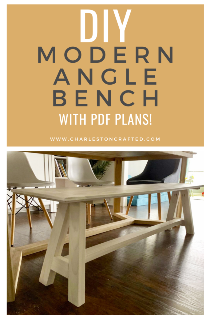 DIY modern angle bench plans - Charleston Crafted