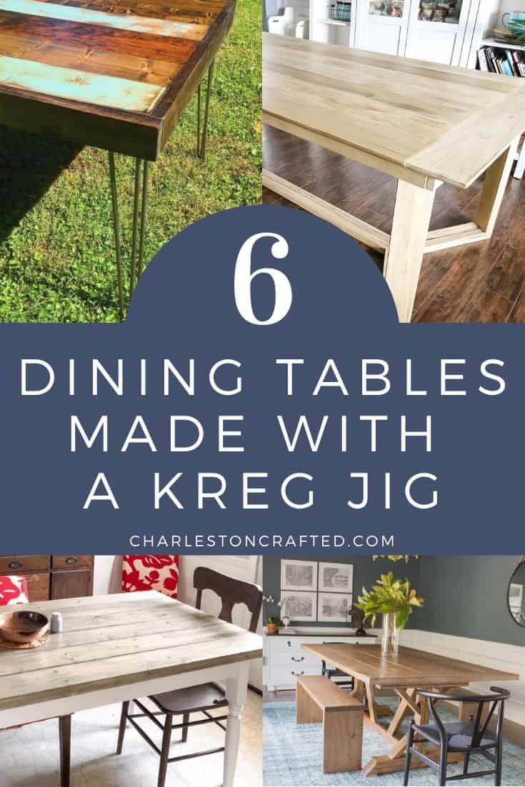 6 Dining Room Tables Built with a Kreg Jig - Free Plans & Ideas!