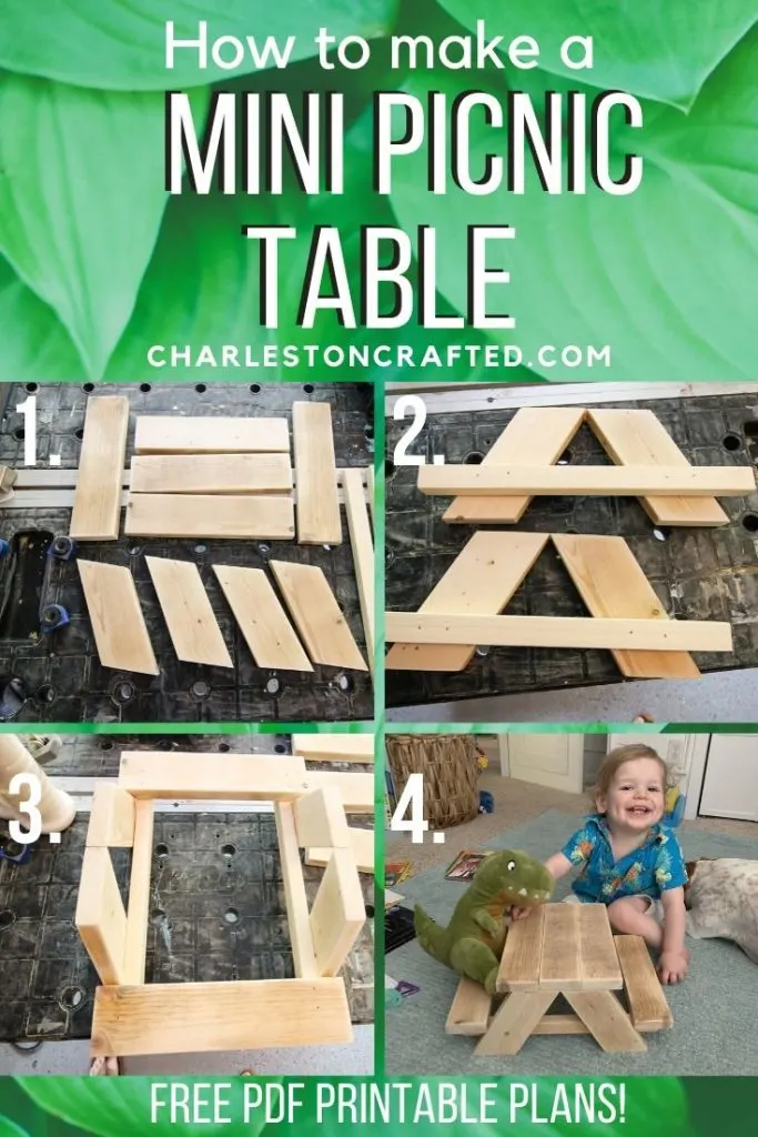 How to build a DIY Mini Picnic Table - FREE printable plans