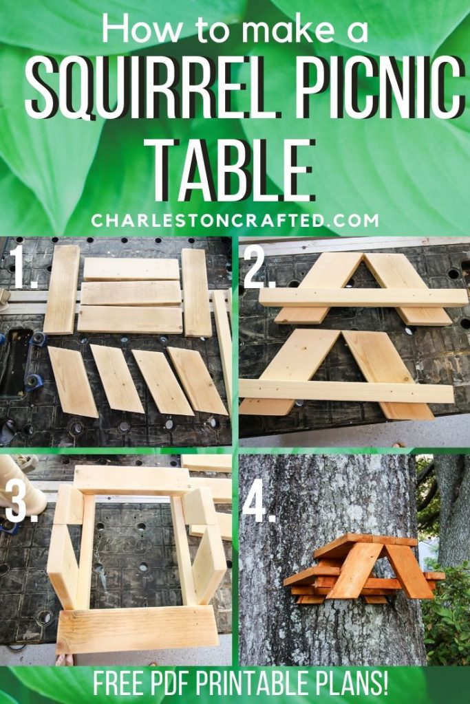 How to make a squirrel picnic table - free PDF plans!