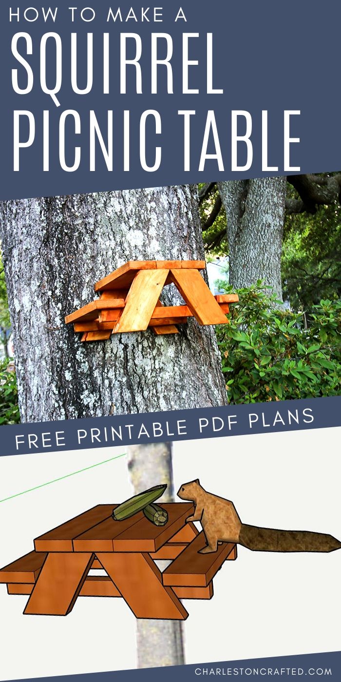 NEW Everything you need to make your Own DYI Large Squirrel Picnic Table KIT 