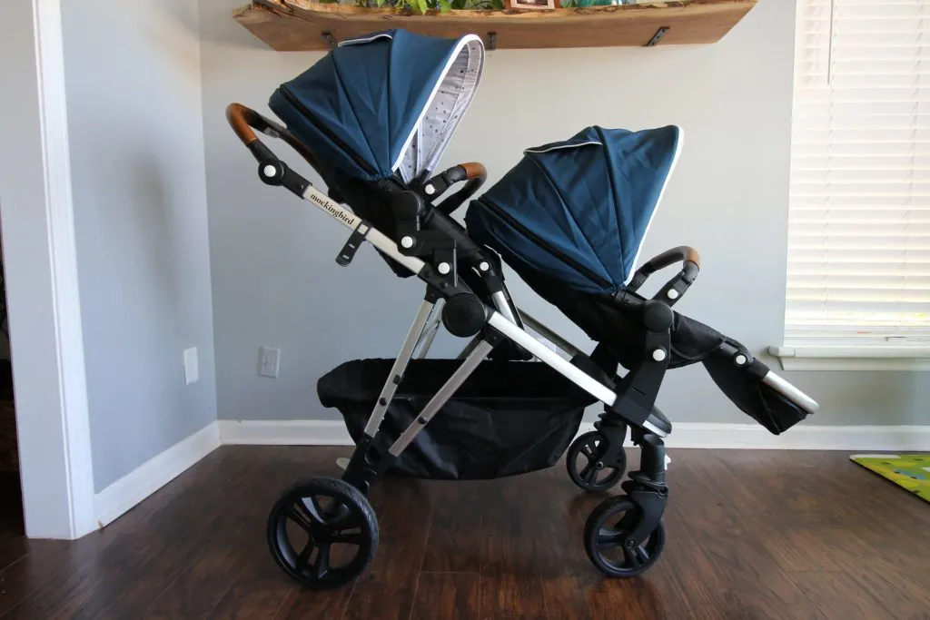 single to double stroller clips