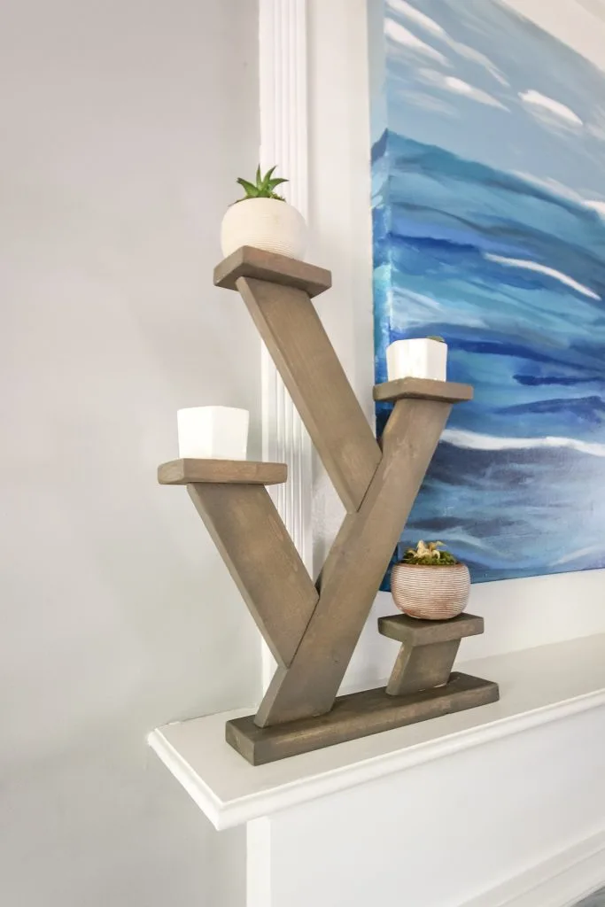 Angled tabletop plant stand - Charleston Crafted