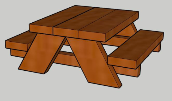 how to build a squirrel picnic table - free PDF plans