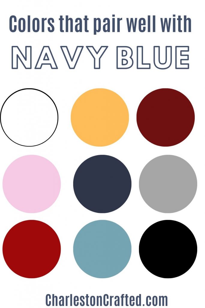 colors that pair well with navy blue