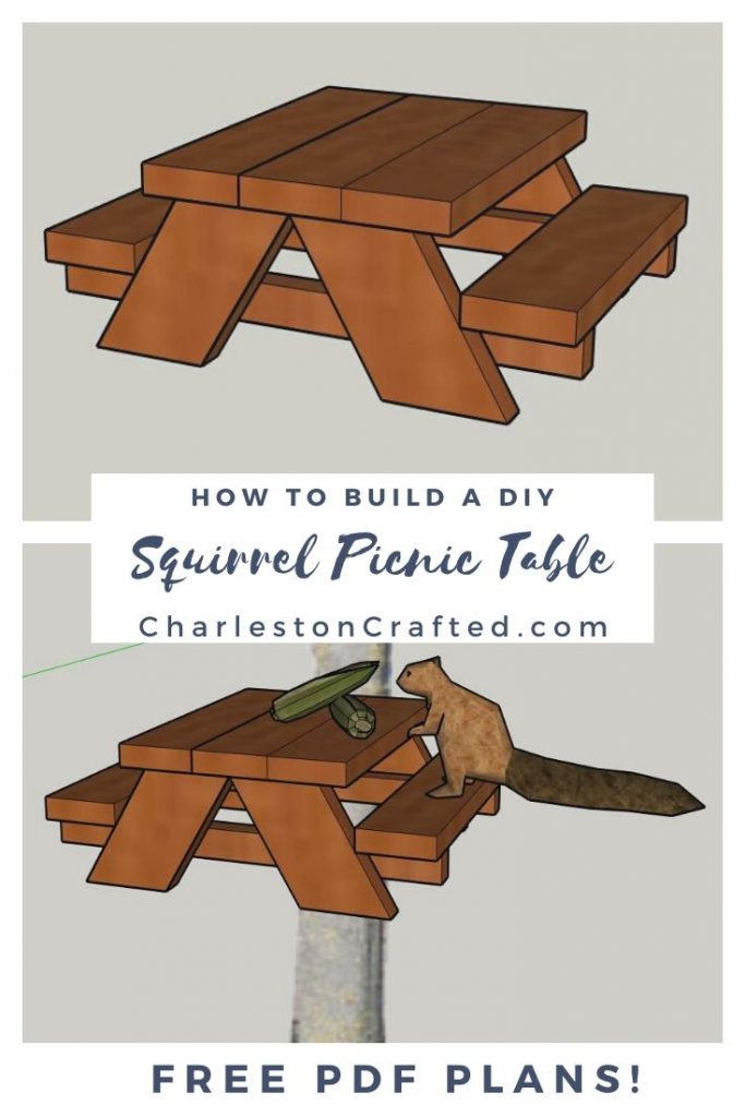 how to build a squirrel picnic table - free PDF plans