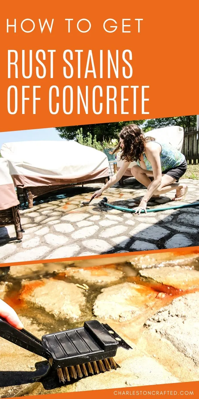 how to get rust stains off concrete