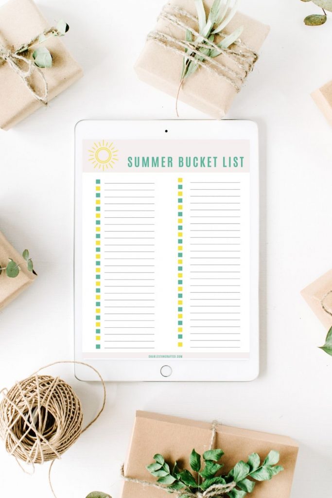 FREE printable summer bucket list