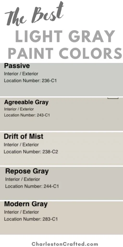 The 28 Best Light Gray Paint Colors For Any Home - Complementary Paint Colors To Agreeable Gray
